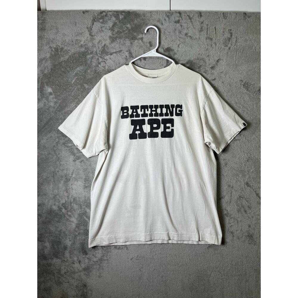Vintage Single Stitch Bathing Ape Logo Tee Y2K Streetwear Size XL Streetwear